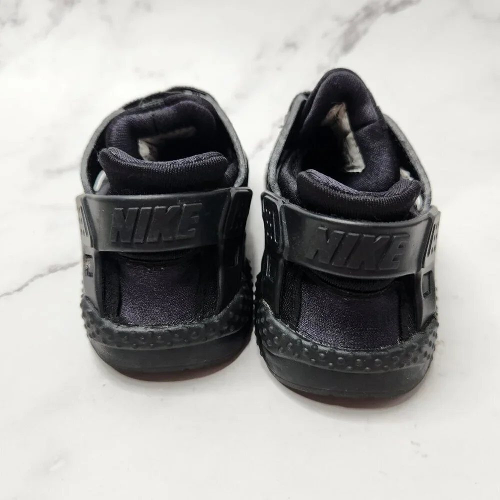 Nike Huarache Run Triple Black Sneakers Shoes Infant Todder Boys 7 704950-016
